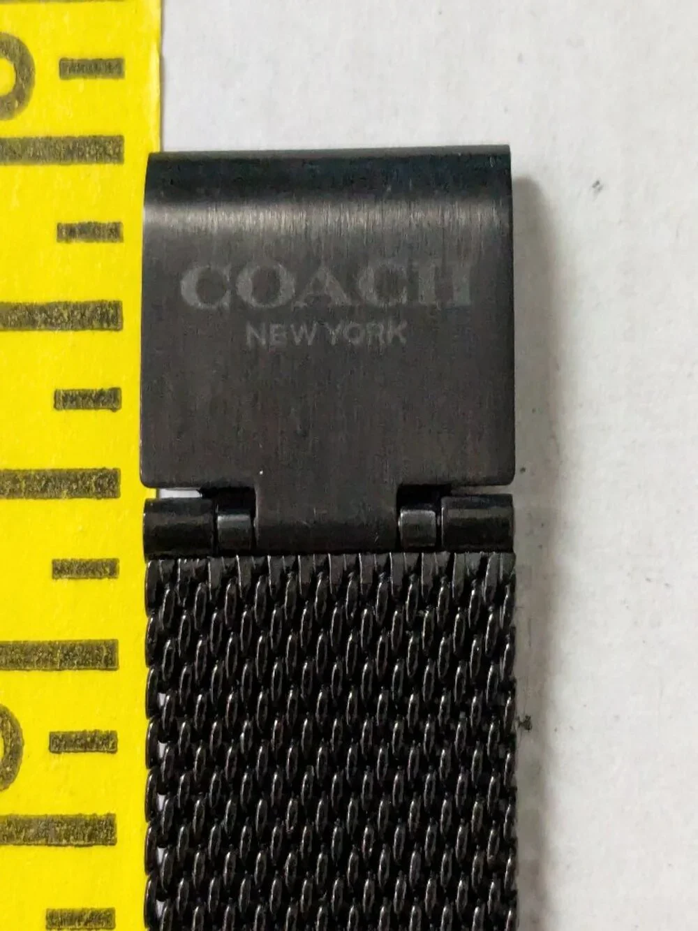 COACH Grand Black Dial Rainbow Crystal Mesh Band Quartz Watch CA 113.7.34.2232
